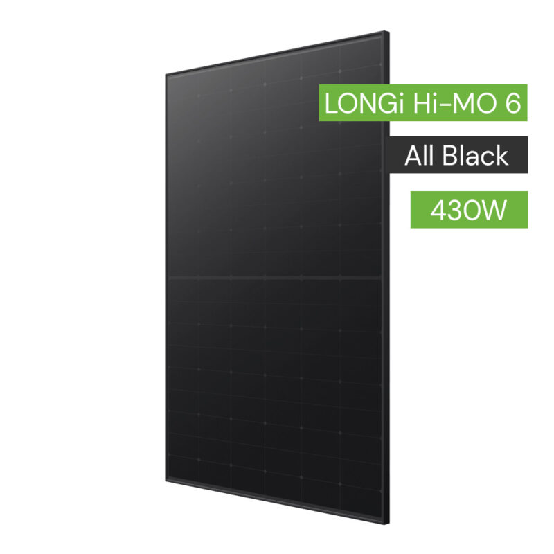 solcellepanel 430 Watt fra LONGi All Black