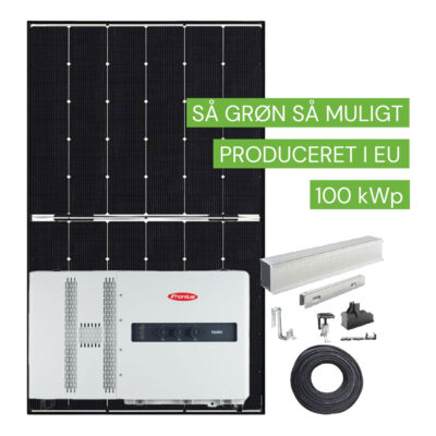 Grønt solcelleanlæg på 100 kW med Frounius inverter