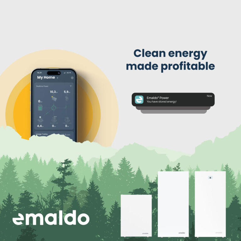 Emaldo batterier med appen