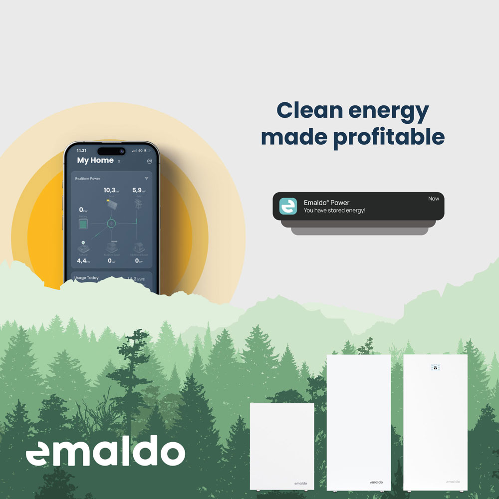 Emaldo batterier med appen