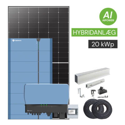 Solplanet 20 kW hybrid solcelleanlæg med batteri