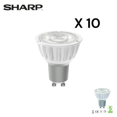 10 stk. SHARP Performance GU10 3000K